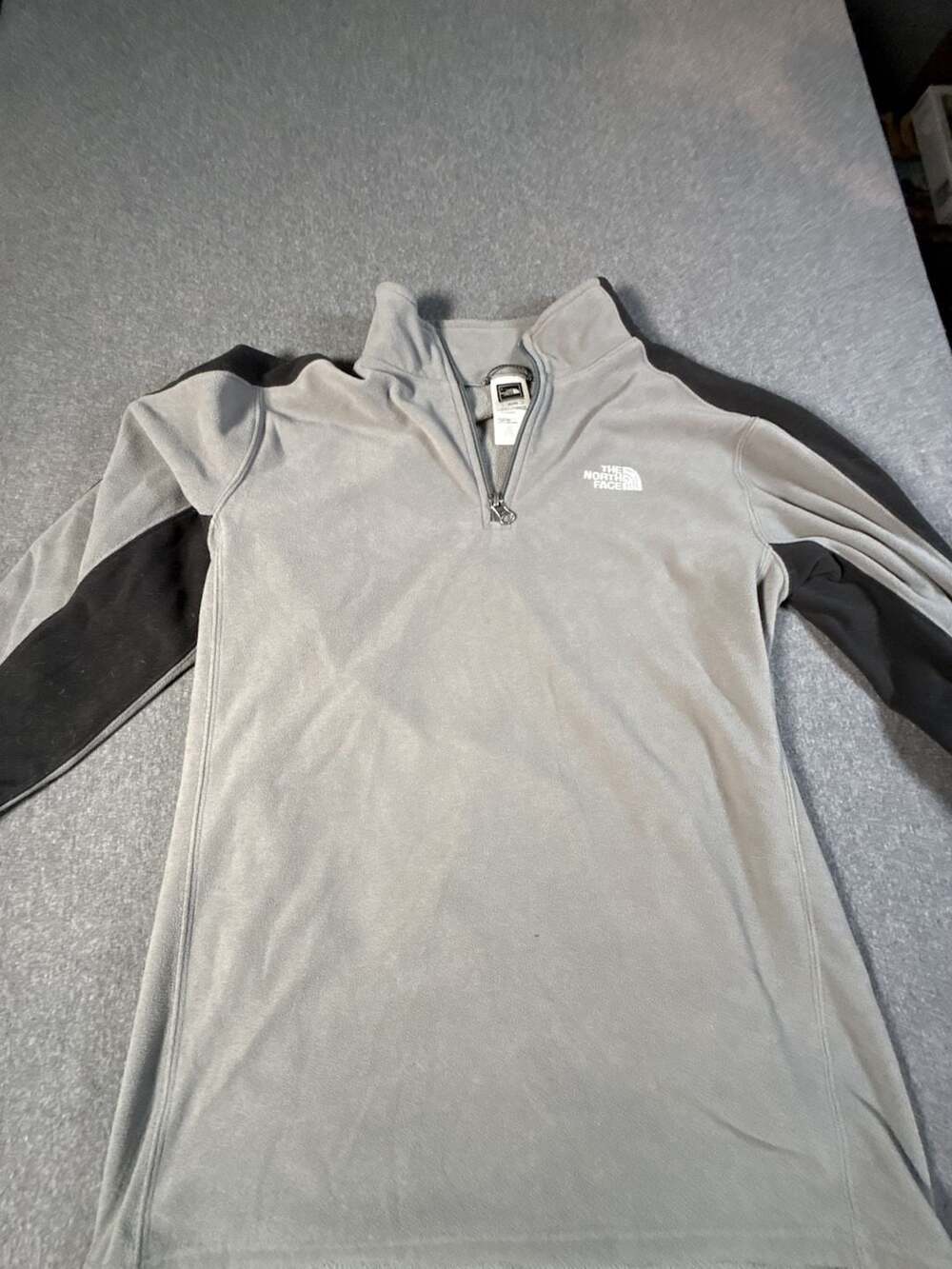 The North Face Boys 1/4-Zip Fleece Pullover Jacket Gray XL/TG